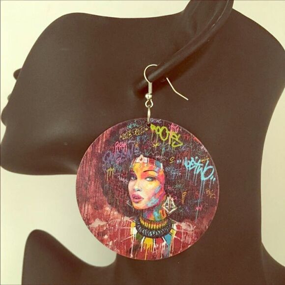 Graffiti Goddess Earrings - Picture 1 of 1